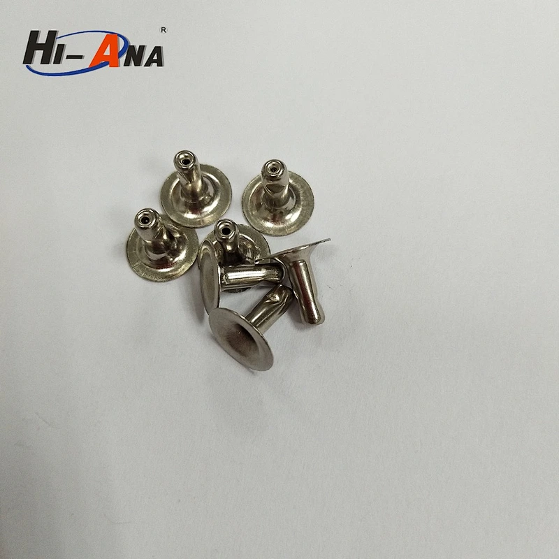 size 9x6mm metal rivet with double face and smooth style China supplier