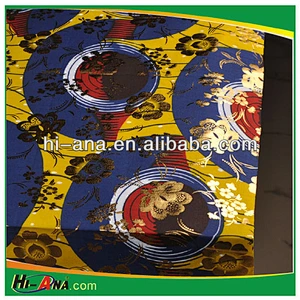 Gilding wax fabric and print wax fabric of Gold