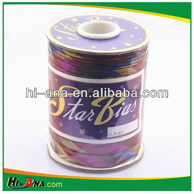 Rainbow Colors Metallic Bias Binding Tape