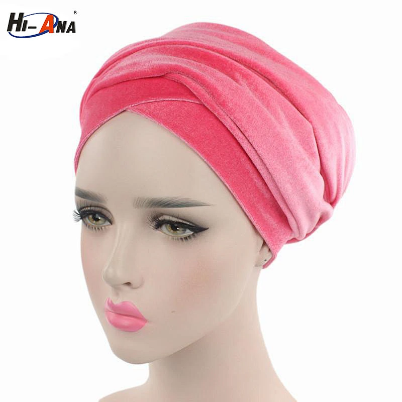 HI-ANA Fashion Ladies velvet turban head hand
