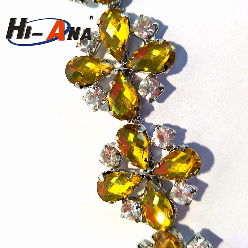 Cheap price china team Colorful fashion rhinestone ribbon