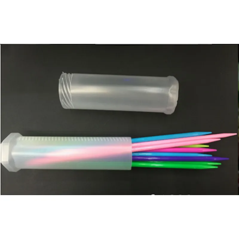 color Double pointed plastic knitting needles