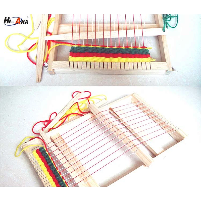Kids Children Baby Wooden Weaving Loom Toy,Customize ODM OEM knitting toy wooden weaving loom