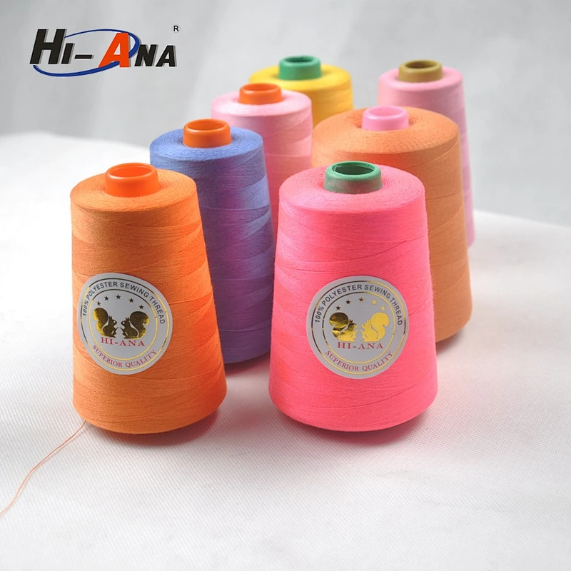 hiana thread3 Guick lead times for samples dyed sewing thread 40s/2 100 polyester