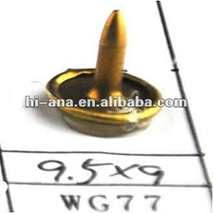 size 9.5x9mm metal rivet with double face China supplier