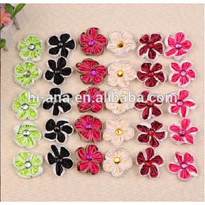 Two - color five - pointed diamond handmade bow small flowers ribbon small flowers ribbon