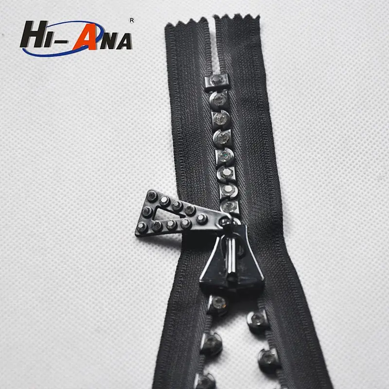 hi-ana zipper1 Advanced equipment Different rhinestone zipper