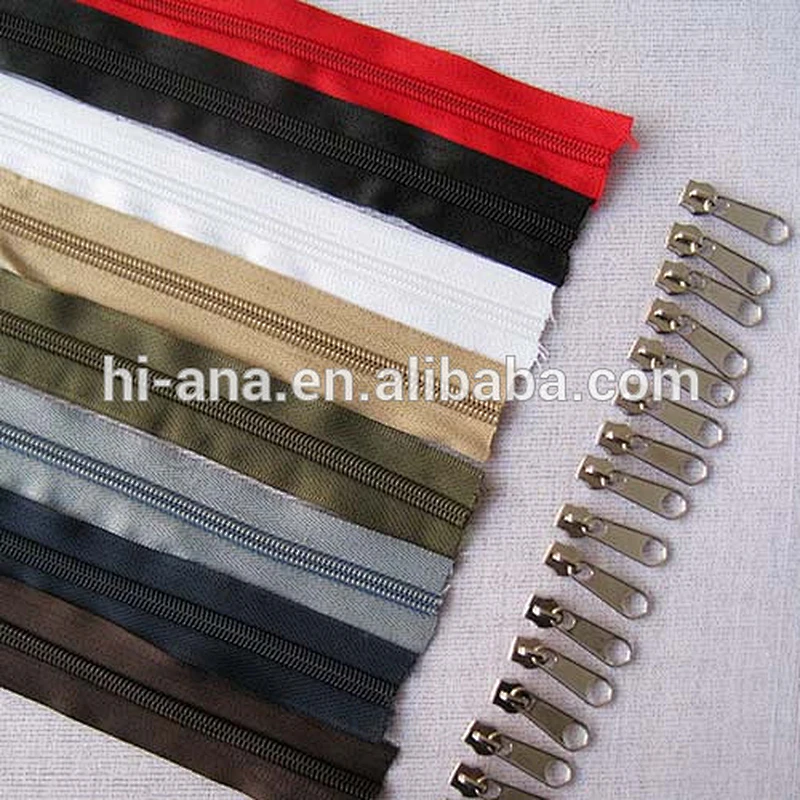 White #5 Long Chain Nylon Zipper
