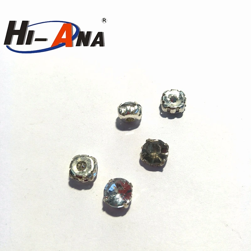 Custom made print logo Sparkly rhinestone beads