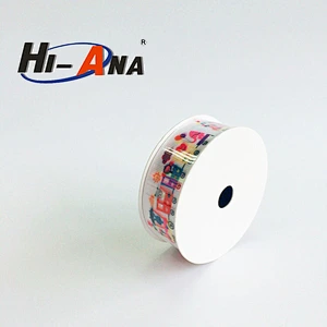 character printed grosgrain ribbon