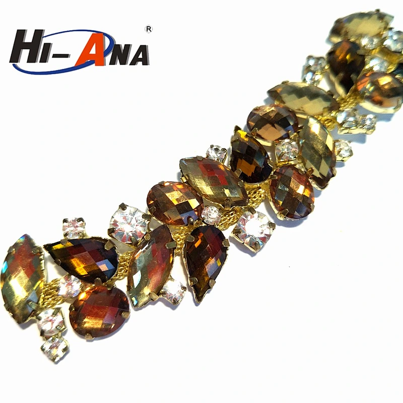 Cheap price china team Ningbo rhinestone mesh ribbon