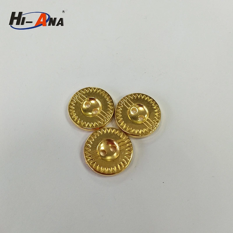 gold abs plastic plating button for coat