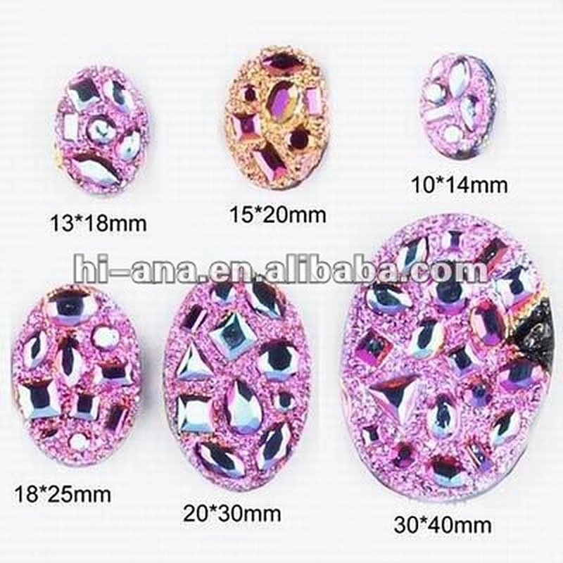 New oval Resin stone without hole for decoration