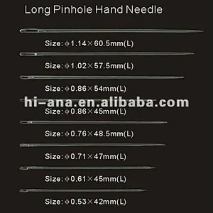 Balance brand long pinhold sewing hand needle China supplier