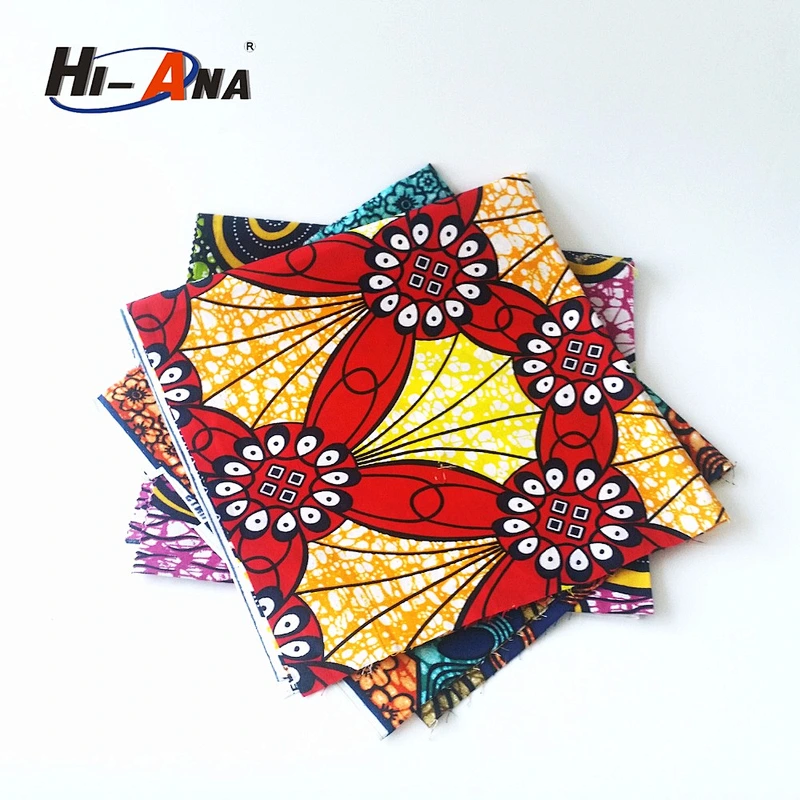 hi-ana fabric2 Strict QC 100% customized LOGO printed african fabric wholesale