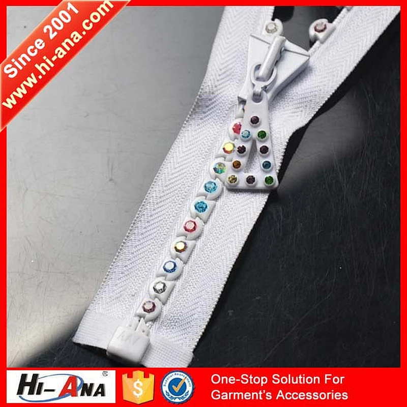 Large plastic zipper manufacturer,Rhinestone zipper head,Big teeth zipper prices