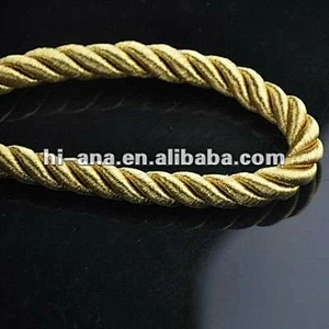 Dia:10mm Decorative metallic rope for curtain China supplier