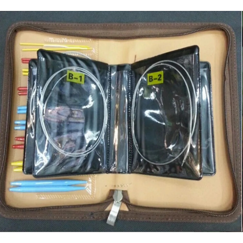factory Mix color plastic needles and size circular for hand knitting