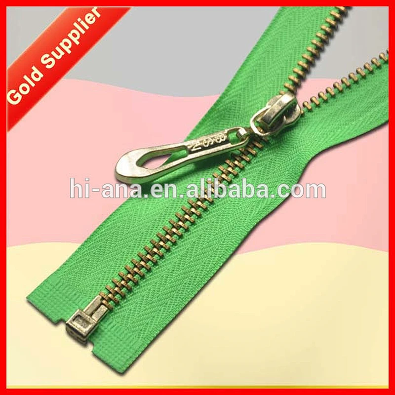 Metal Brass Zipper O/E Golden Teeth