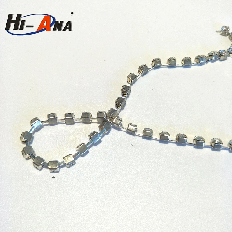hi-ana rhinestone1 More 6 Years no complaint Top quality 3mm rhinestone cup chain