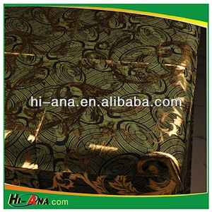 african real wax cotton fabric with gold Plated