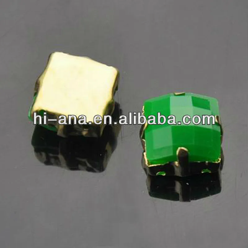 fashion resin rhinestone with metal claw