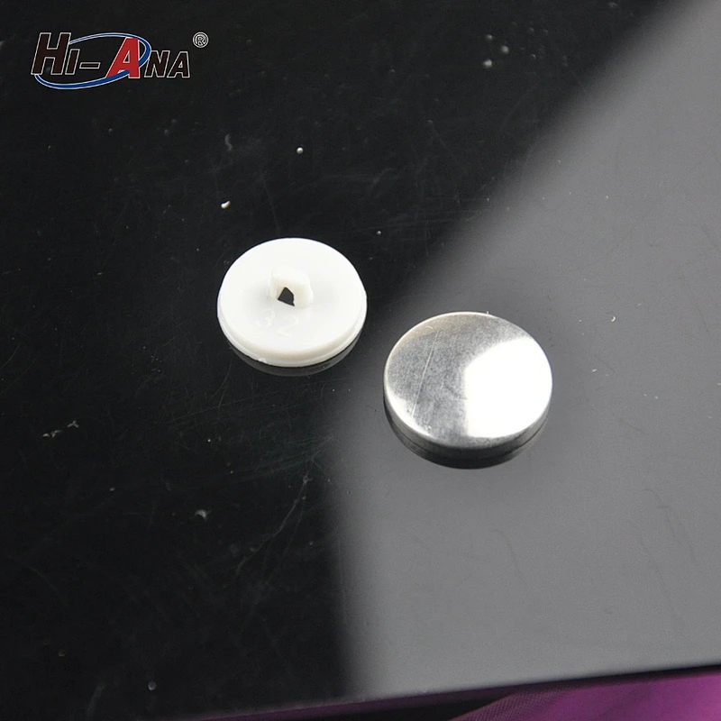 hi-ana button2 One to one order following Good supplying fabric button metal