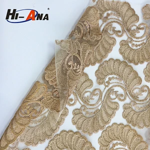 hi-ana fabric3 ISO 9001 Factory Custom fancy fabric for wedding dress lace