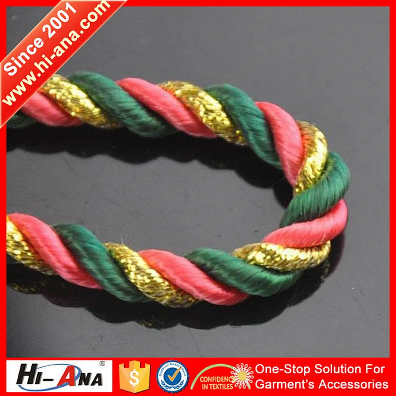 hi-ana cord2 Manufacuring oeko-tex standard Decorative braided rope