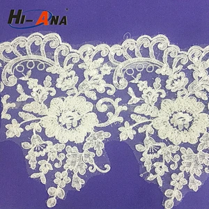 hi-ana lace1 Trade assurance High quality embroidery lace sequin pearl