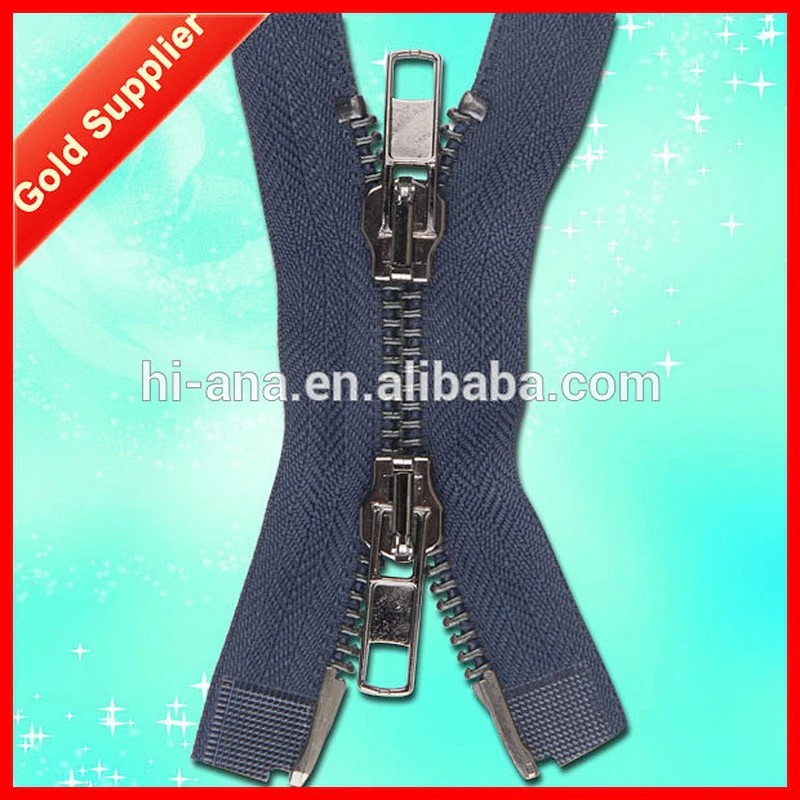 Double-Sided Zipper for Jackets