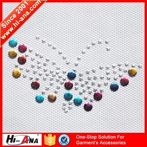 Over 95% of clients place repeat orders Colorful fashion rhinestone iron on transfers wholesale