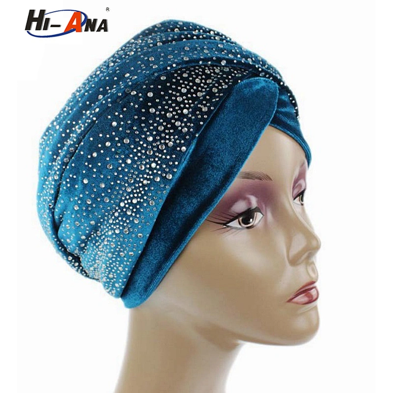 New Design Long Velvet Head Wrap Women Turban Hijab Headscarf