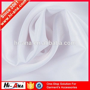 hi-ana fabric1 Our factories 20 years'experience Fancy cheap white satin fabric