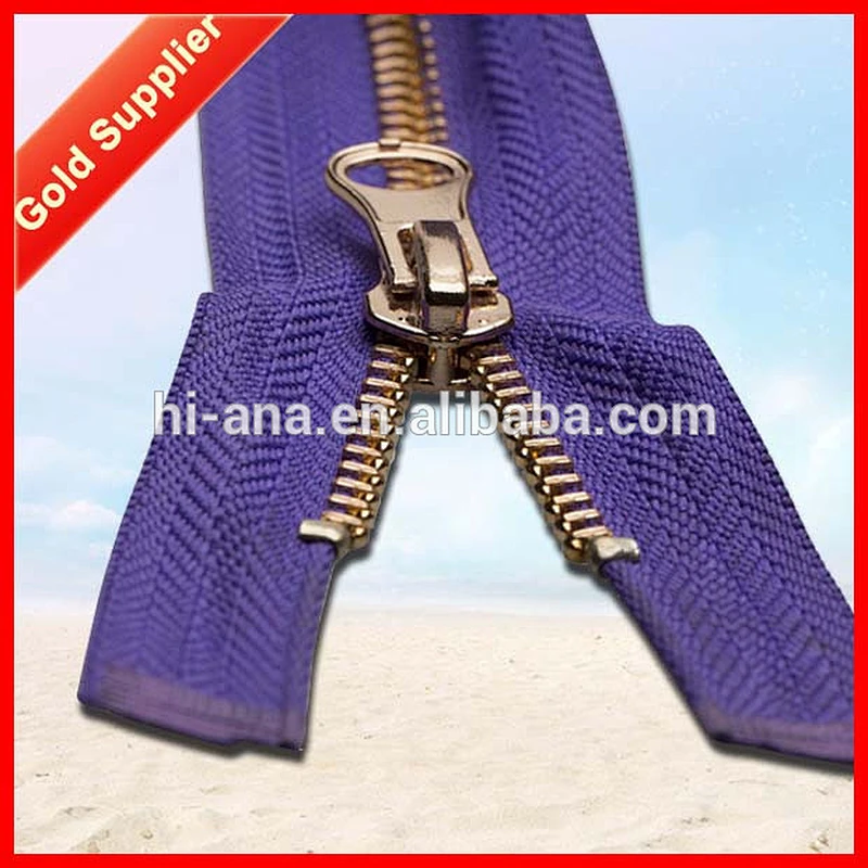 No 5 Fashion Brass Metal Zipper O/E
