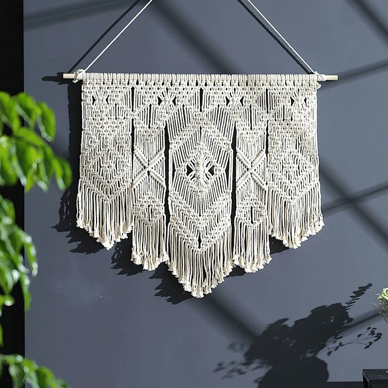 HI-ANA 2018 Pure Cotton thread Made Wall Hanging Macrame Curtains