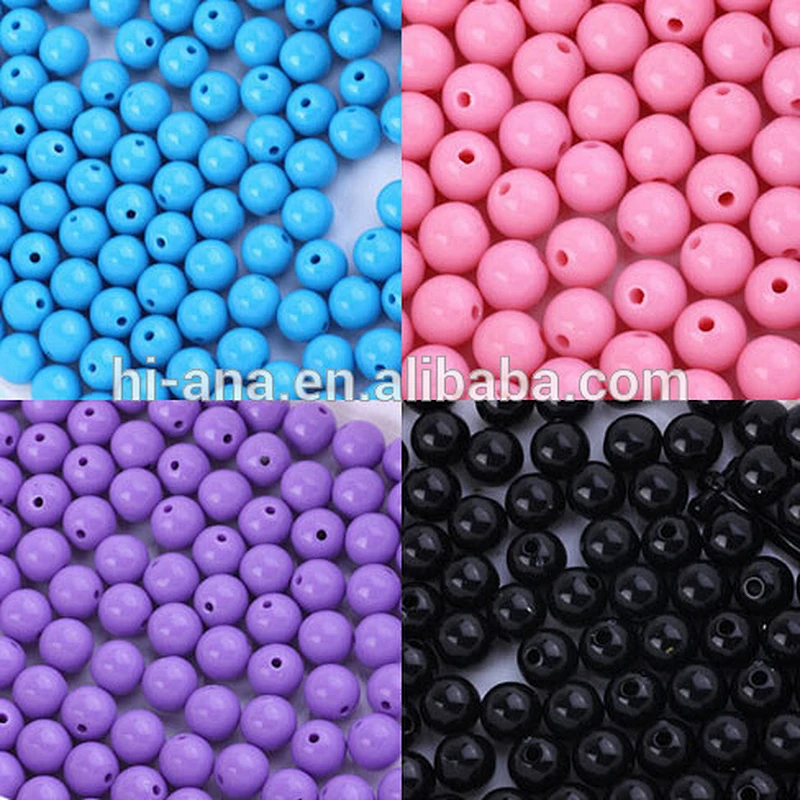 Colorful Loose Round Crystal Glass Bead