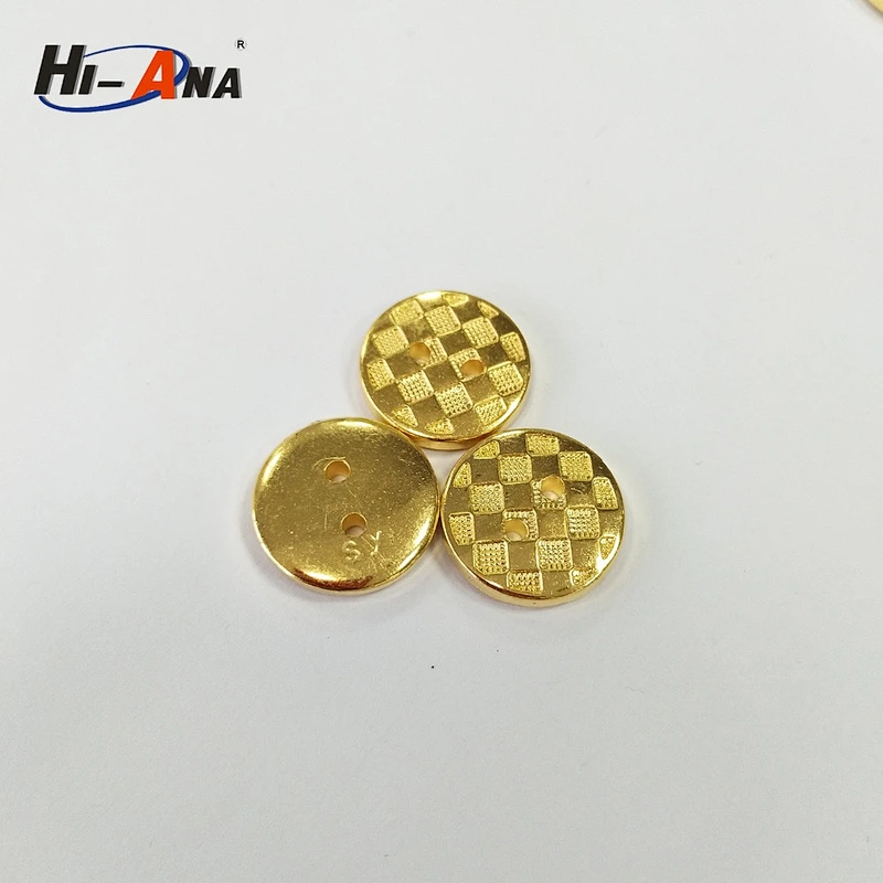 2 holes gold Plastic Button