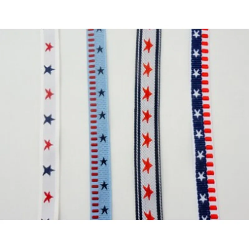 hi-ana ribbon 269 100% polyester damask jacquard ribbon with star logo