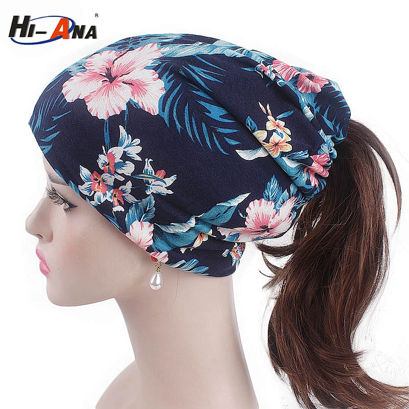 wholesale 2018 New trade two-tone braided head cap India turban hat for women