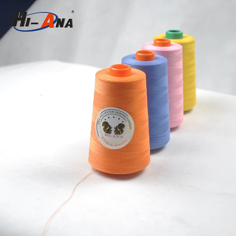 hiana thread3 Guick lead times for samples dyed sewing thread 40s/2 100 polyester