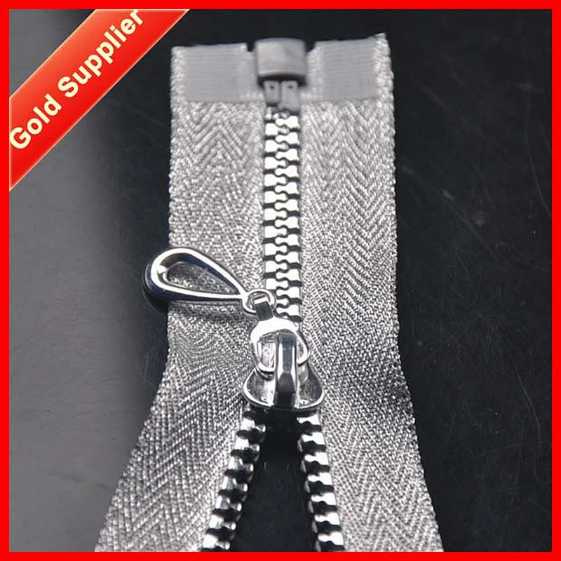 No 5 Plastic Silver Zipper