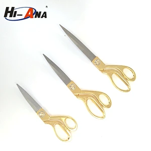 golden handle cloth cutting metal scissor
