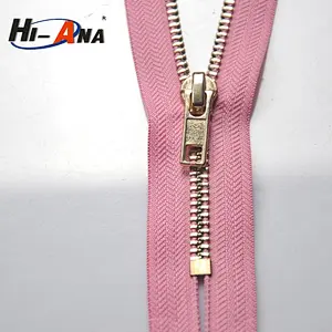 No5 Golden Brass Metal Zipper