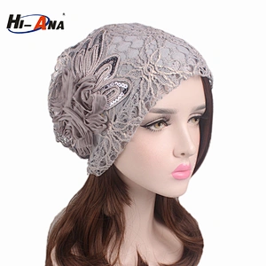 wholesale 2018 New trade two-tone braided head cap India turban hat for women