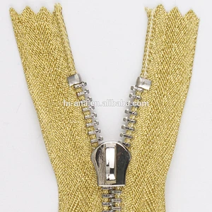 #5 Metal Gold Zipper o/e with Golden Tape