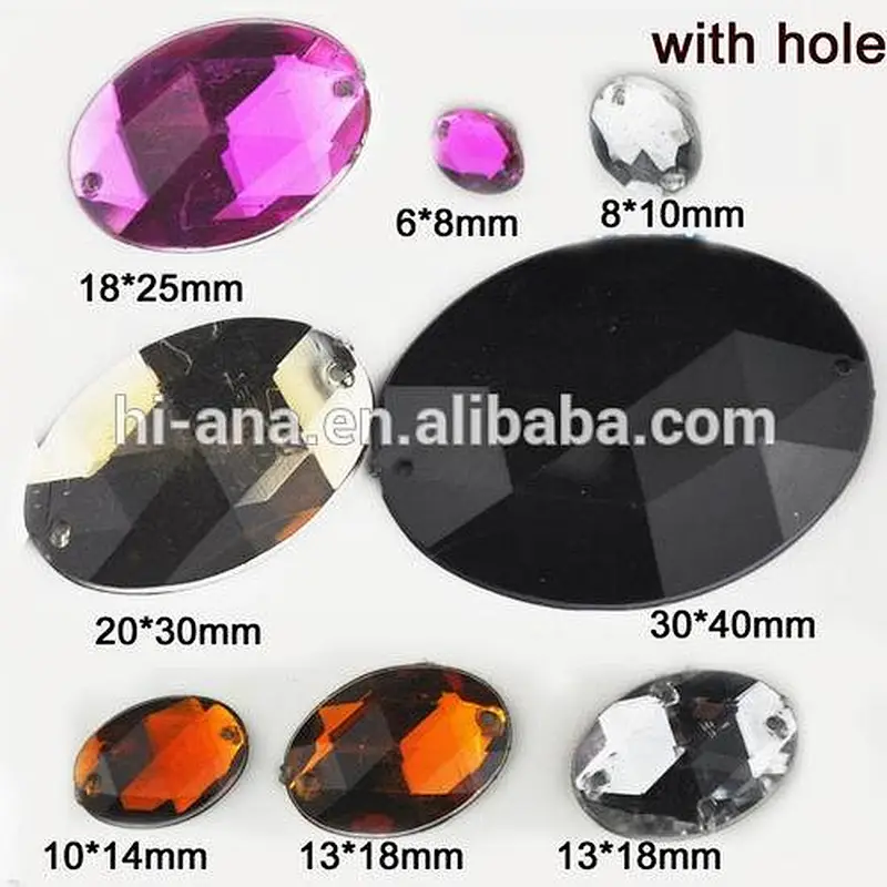 sew on flat back acrylic rhinestones