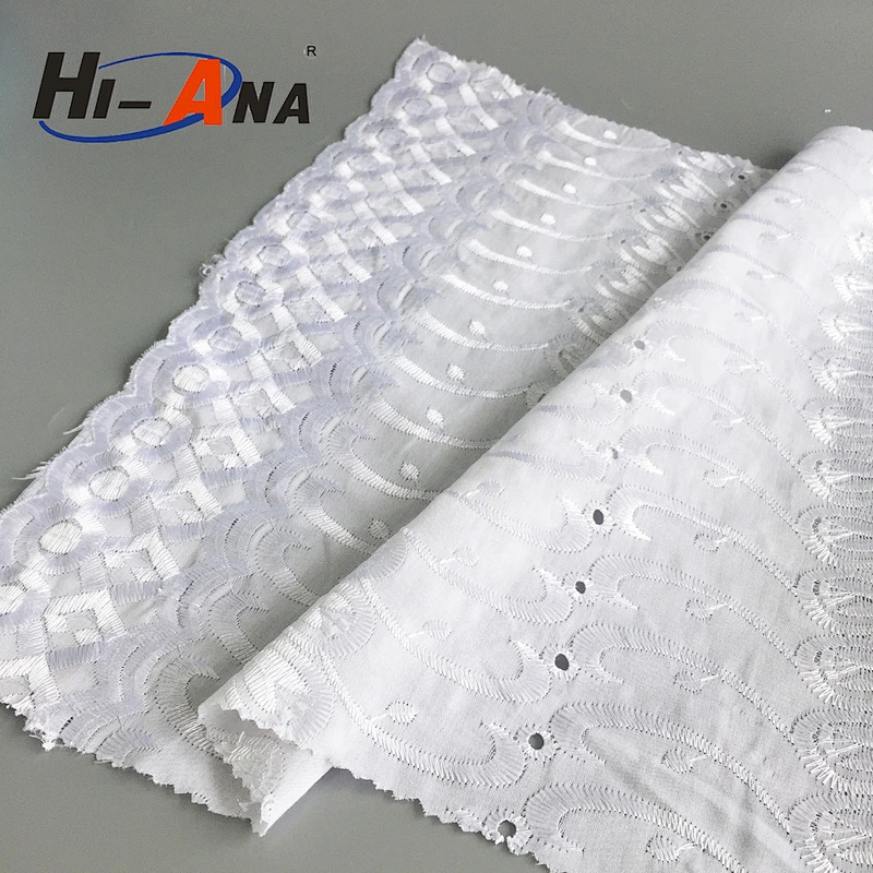 hi-ana lace2 20 QC staffs ensure the quality Top quality lace fabric dubai