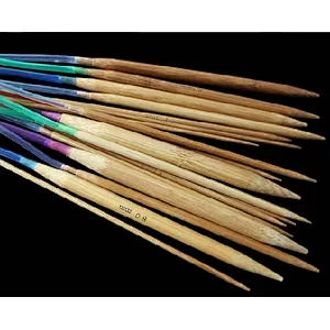 Top quality Multi-color Plastic Tube Smooth Nature Circular Bamboo Knitting Needles