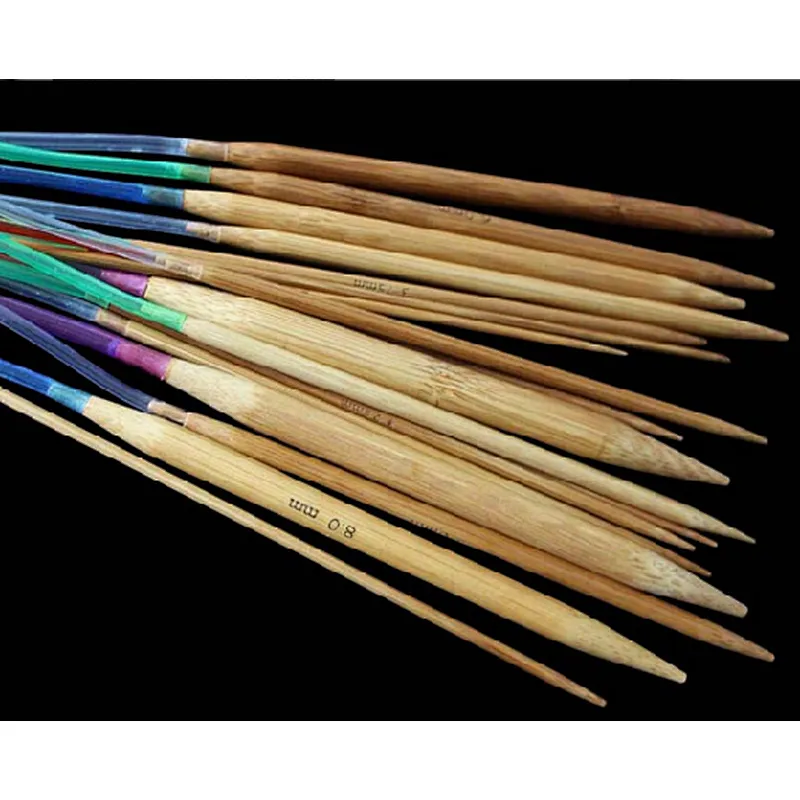 Top quality Multi-color Plastic Tube Smooth Nature Circular Bamboo Knitting Needles
